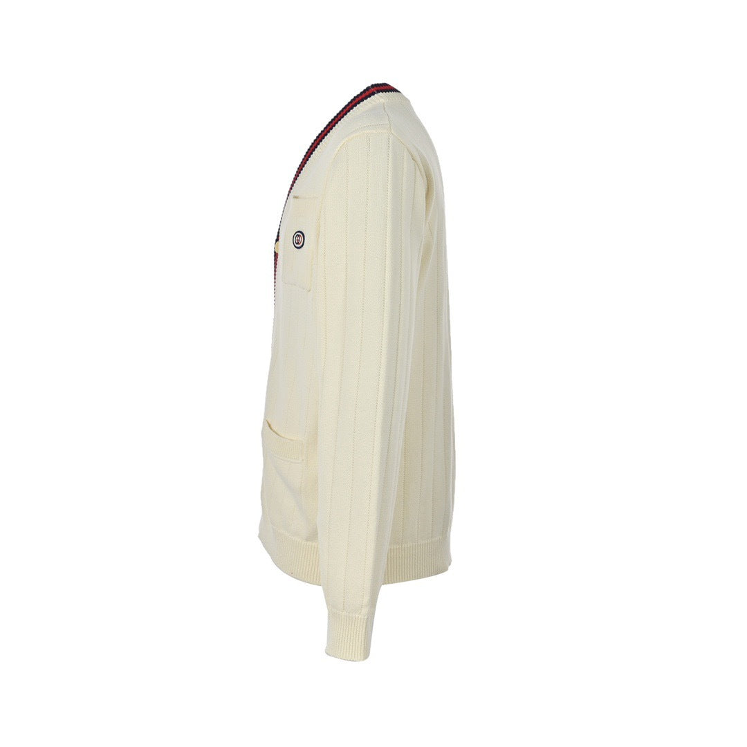 Gucci 21Fw Double G knitted hollow cardigan sweater