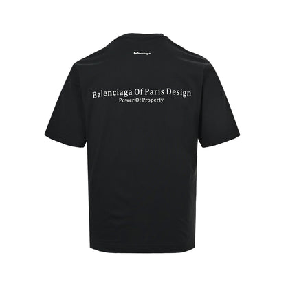 Balenciaga 26ss front and back letter print short sleeves
