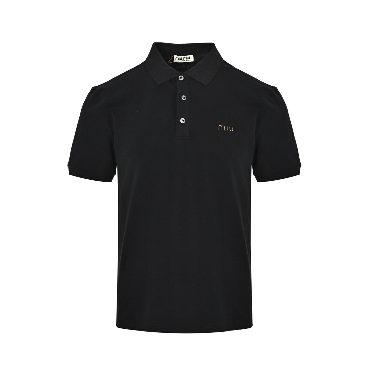 Miu Miu Polo short sleeves with letter logo and small label embroidery