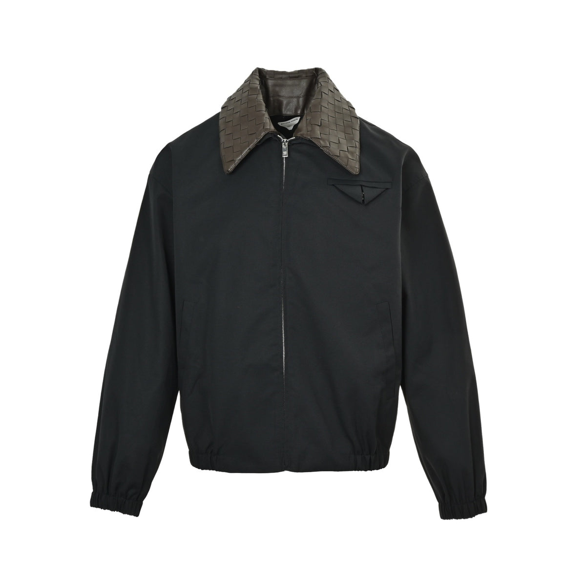 BOTTEGA VENETA/BV woven leather collar jacket
