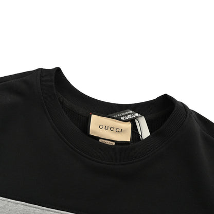 Gucci 24Fw double G letter color block crew neck sweatshirt
