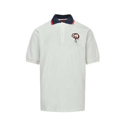 Gucci classic double G embroidered Polo short sleeves