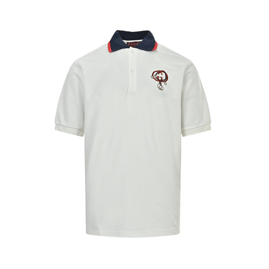 Gucci classic double G embroidered Polo short sleeves