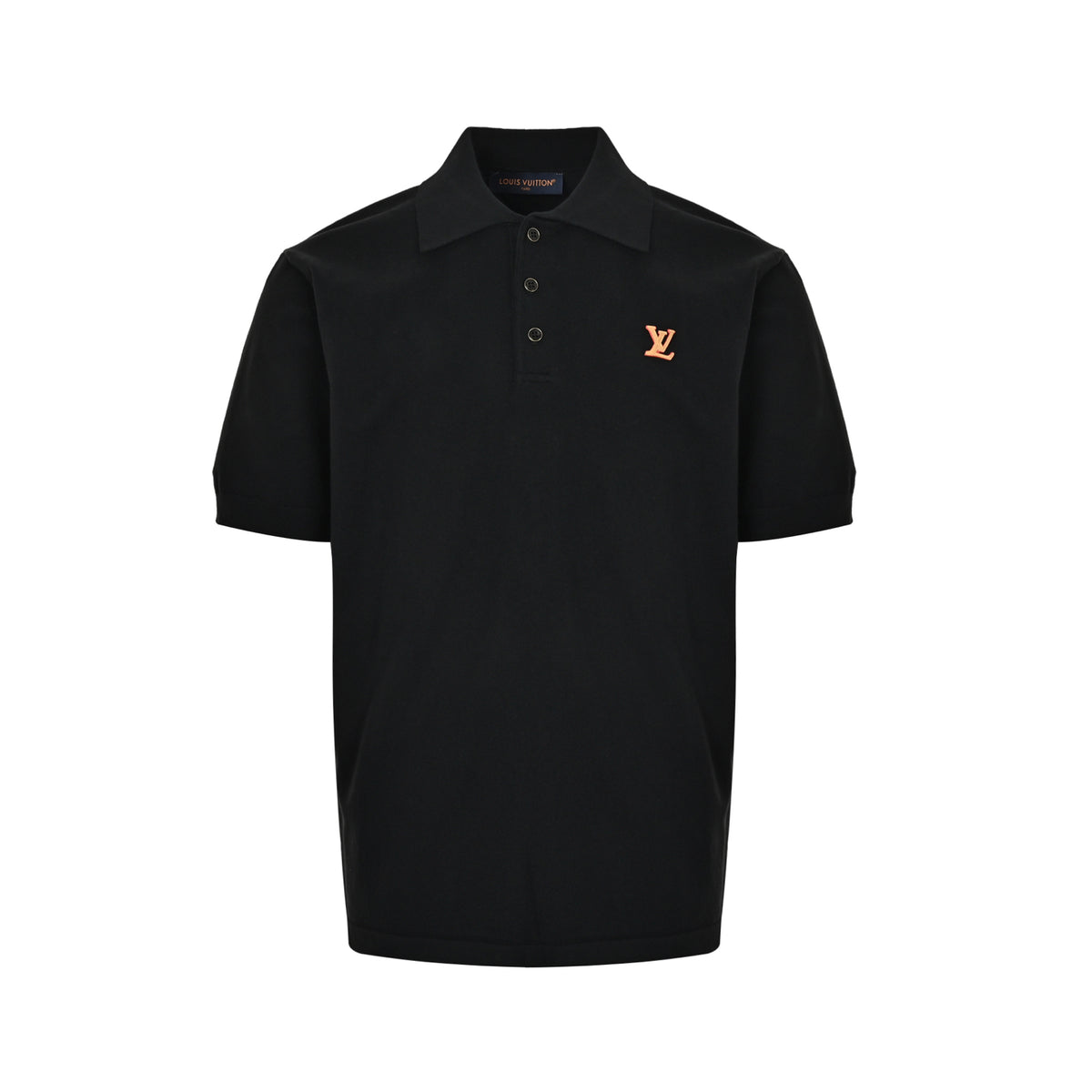 Louis Vuitton logo knitted Polo short sleeves