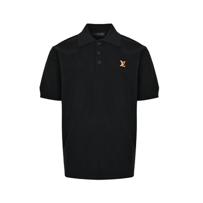 Louis Vuitton logo knitted Polo short sleeves