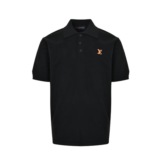 Louis Vuitton logo knitted Polo short sleeves