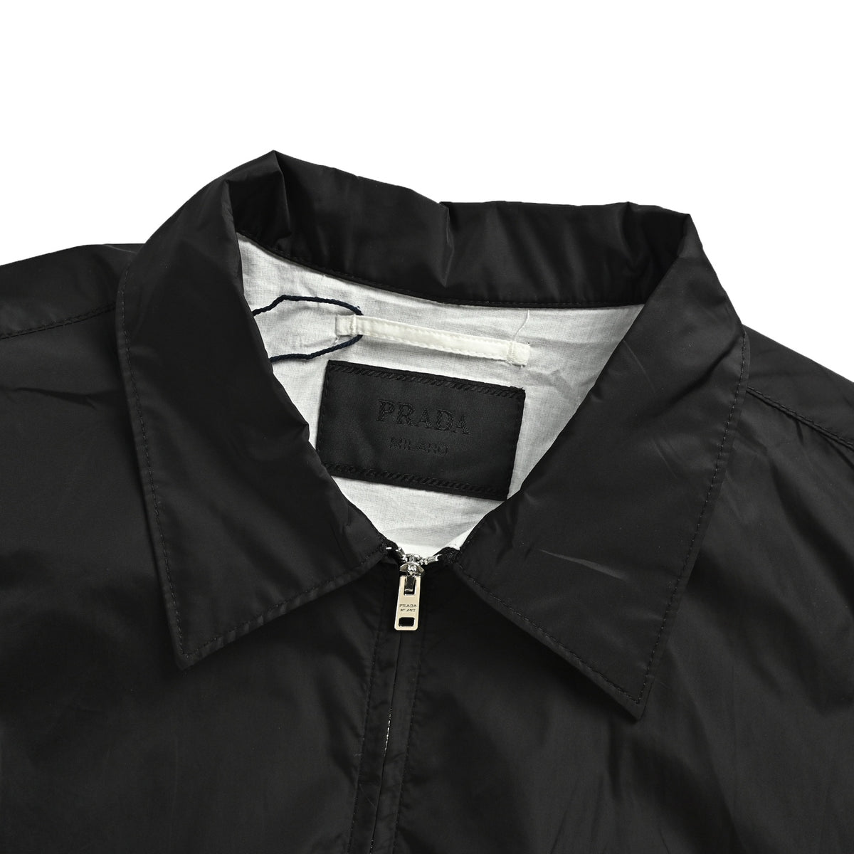 Prada triangle zipper short-sleeved shirt