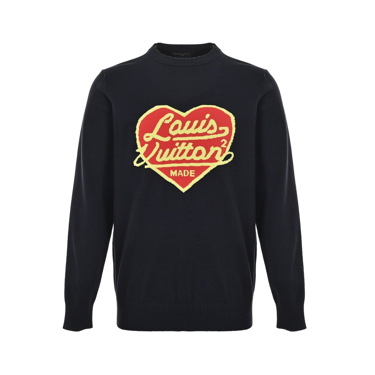 Louis Vuitton love jacquard knitted crew neck sweater