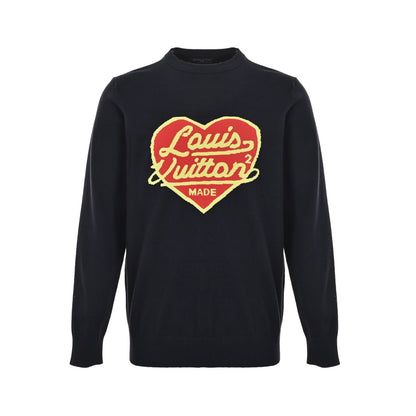 Louis Vuitton love jacquard knitted crew neck sweater