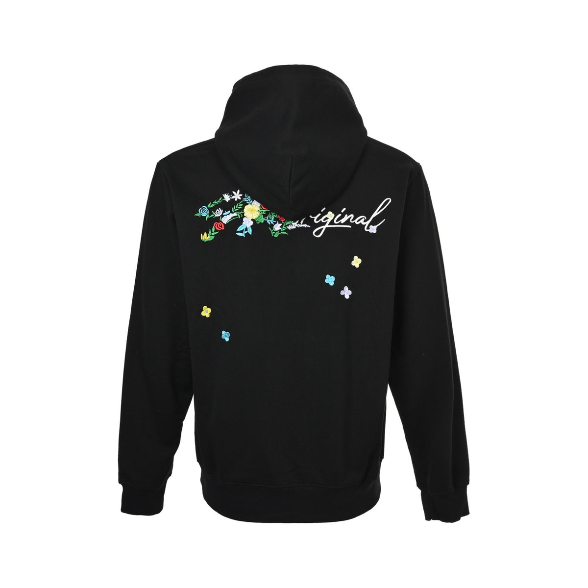 Louis Vuitton 25Fw washed holed hooded sweatshirt with floral embroidery on the back Louis Vuitton/Louis Vuitton 25Fw washed holed hooded sweatshirt with floral embroidery on the back