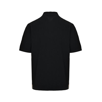 Burberry Side fine plaid knitted Polo short sleeves