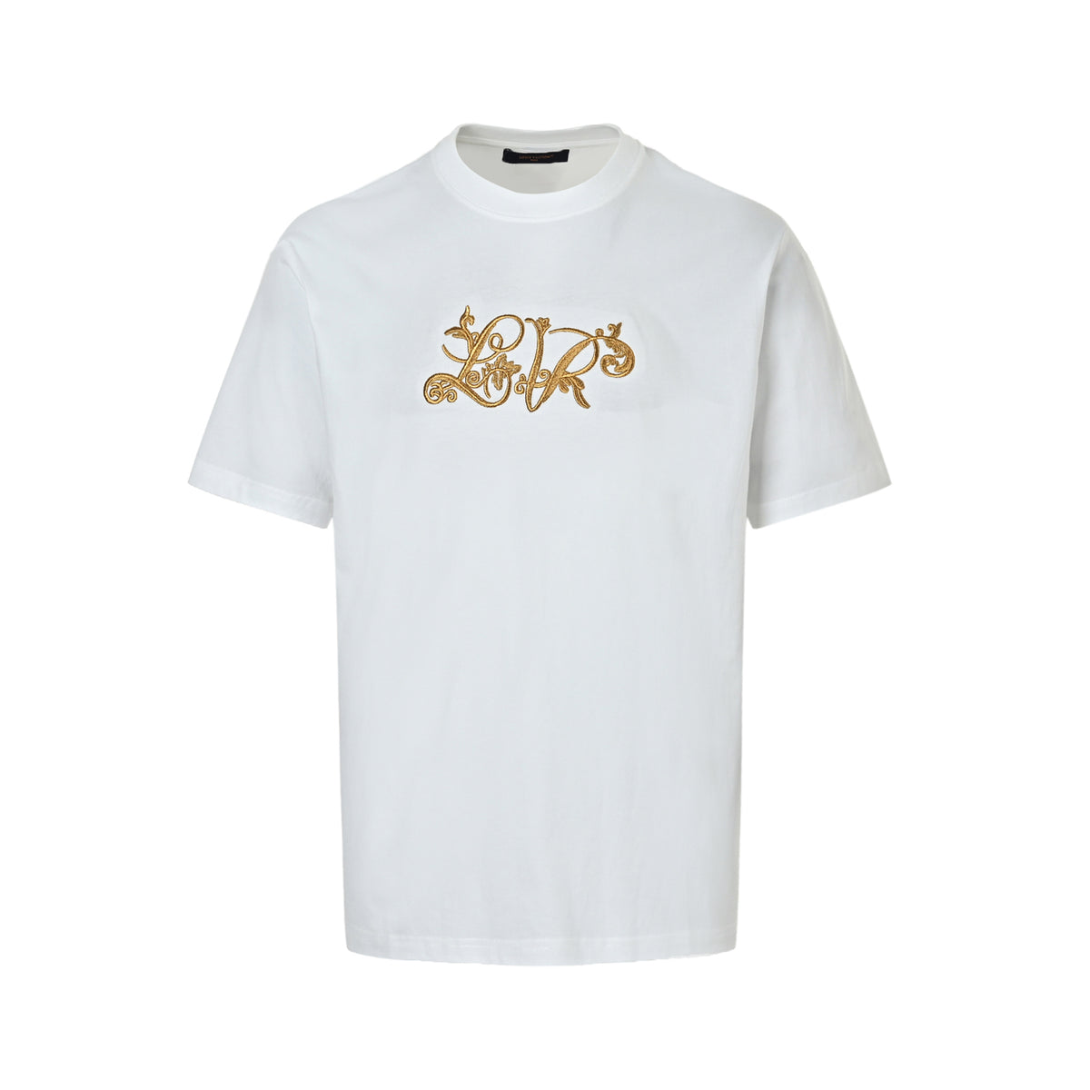 Louis Vuitton gold flower signature embroidered short sleeves