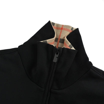 Burberry plaid collar half-zip sweatshirt