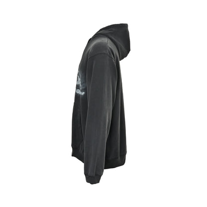 Balenciaga 26ss washed smoke print hooded sweatshirt