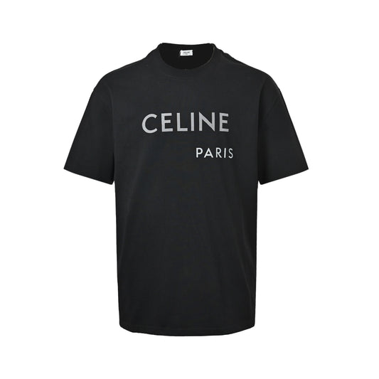 Celine 26ss letter logo printed short sleeves
