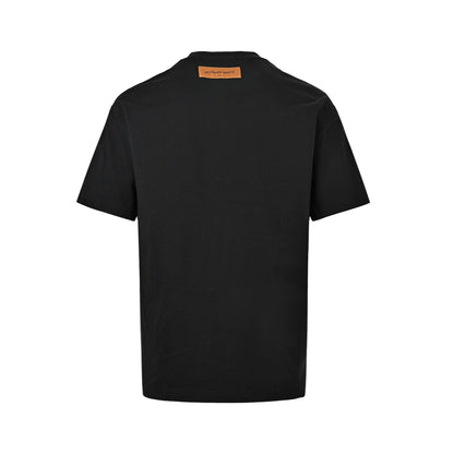 Louis Vuitton hem three-flower embroidery round neck short sleeves