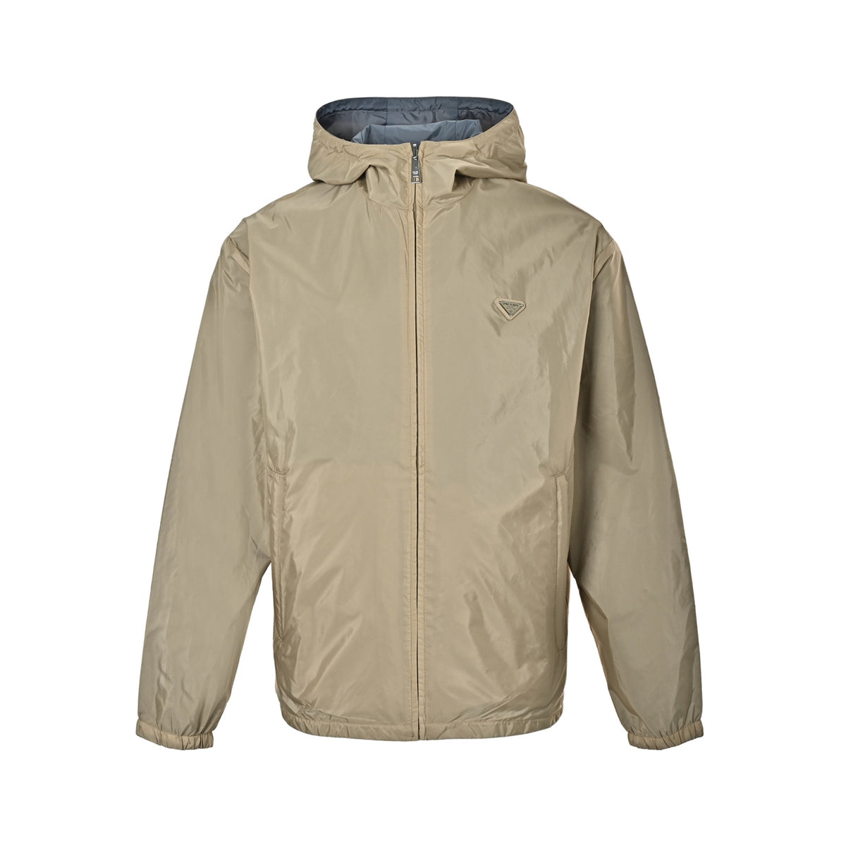 Prada triangle logo reversible hooded jacket