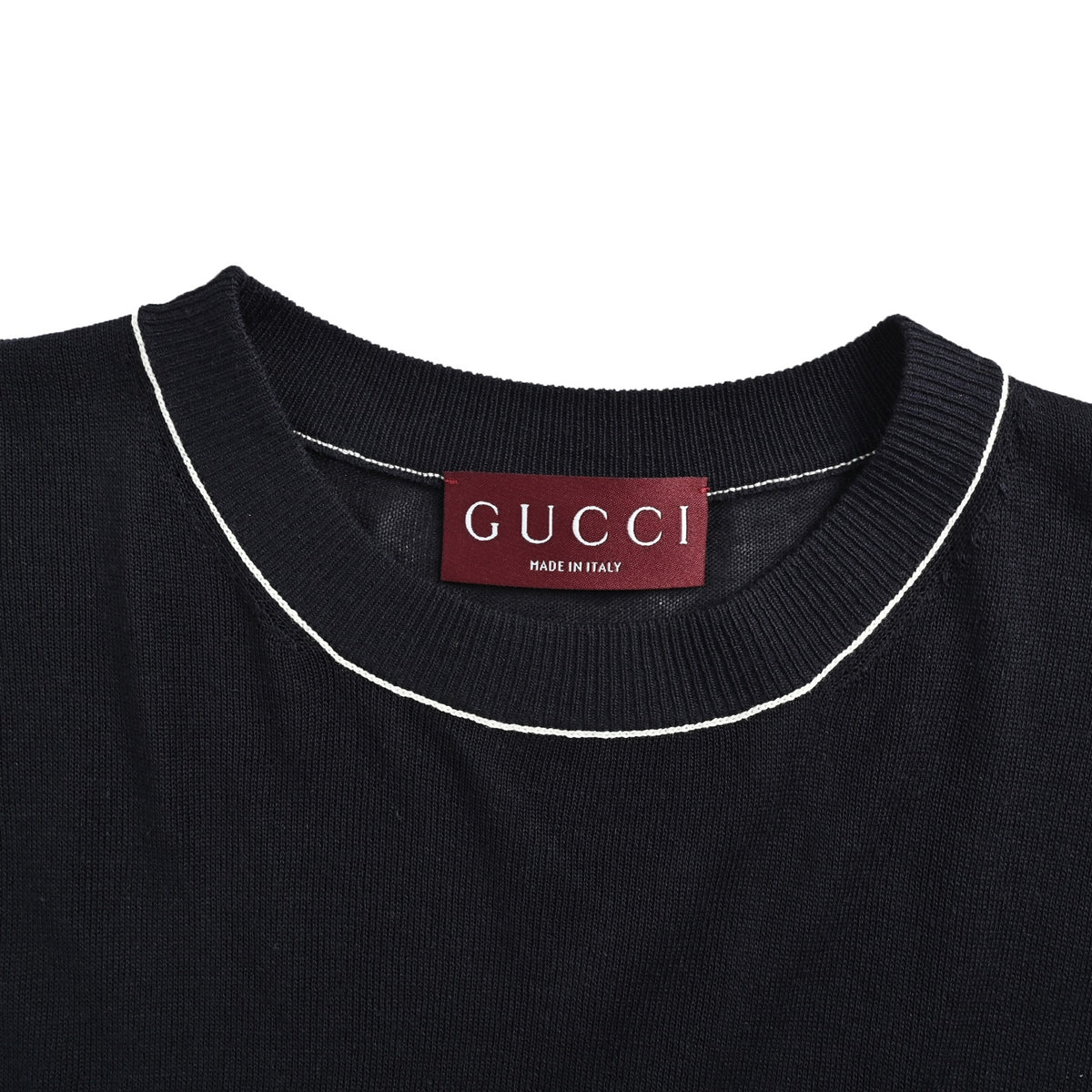 Gucci letter intarsia knitted short sleeves