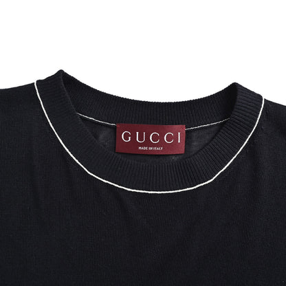 Gucci letter intarsia knitted short sleeves