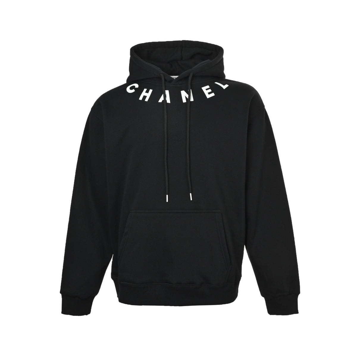 Chanel 25Fw collar letter print hooded sweatshirt