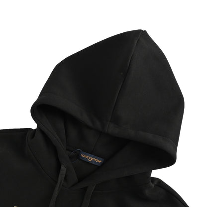 Louis Vuitton 25Fw 3D letter patch hooded sweatshirt