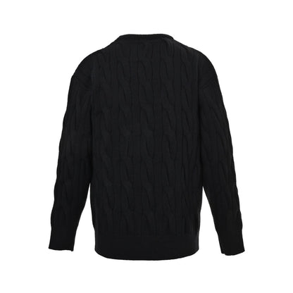 Ralph Lauren classic cable embroidery small label crew neck sweater