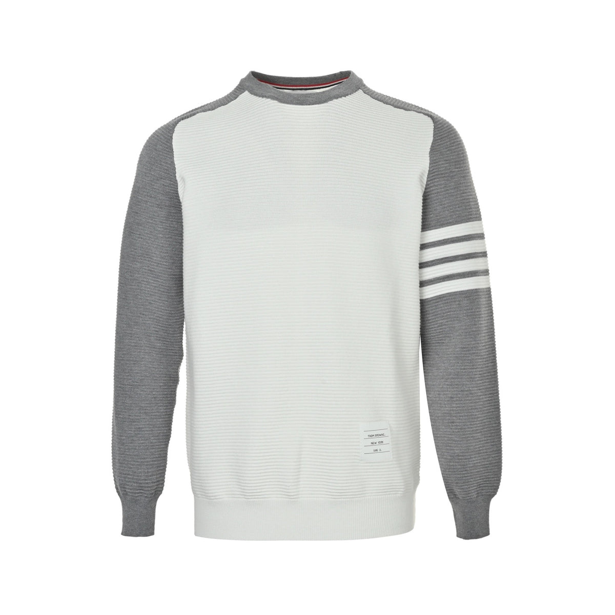 Thom Browne/Thom Brown four-bar stripe color-blocking campus knitted sweater
