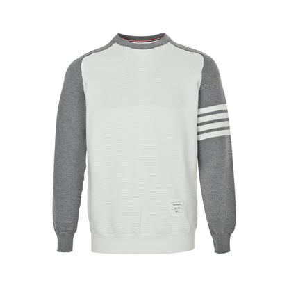Thom Browne/Thom Brown four-bar stripe color-blocking campus knitted sweater