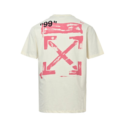 OFF WHITE C/O VIRGIL 19SS 99 pink arrow print short sleeves