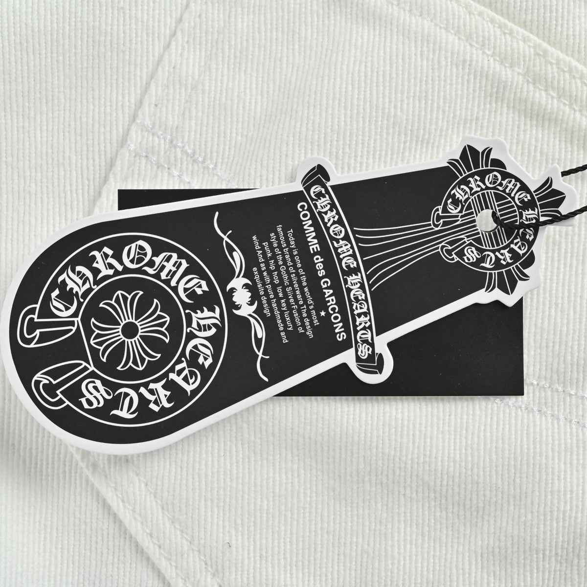 Chrome Hearts/Chrome Heart cross patch embroidered washed jeans