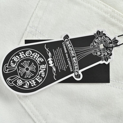 Chrome Hearts/Chrome Heart cross patch embroidered washed jeans