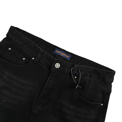 LouisVuitton/Louis Vuitton back pocket western denim embroidered jeans