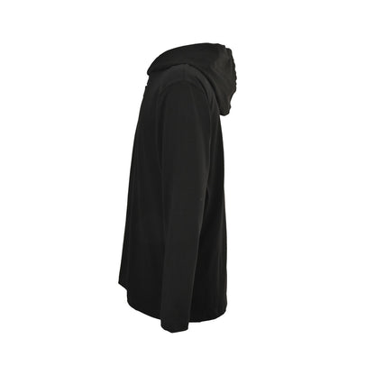Prada collared cotton loose hooded sweatshirt