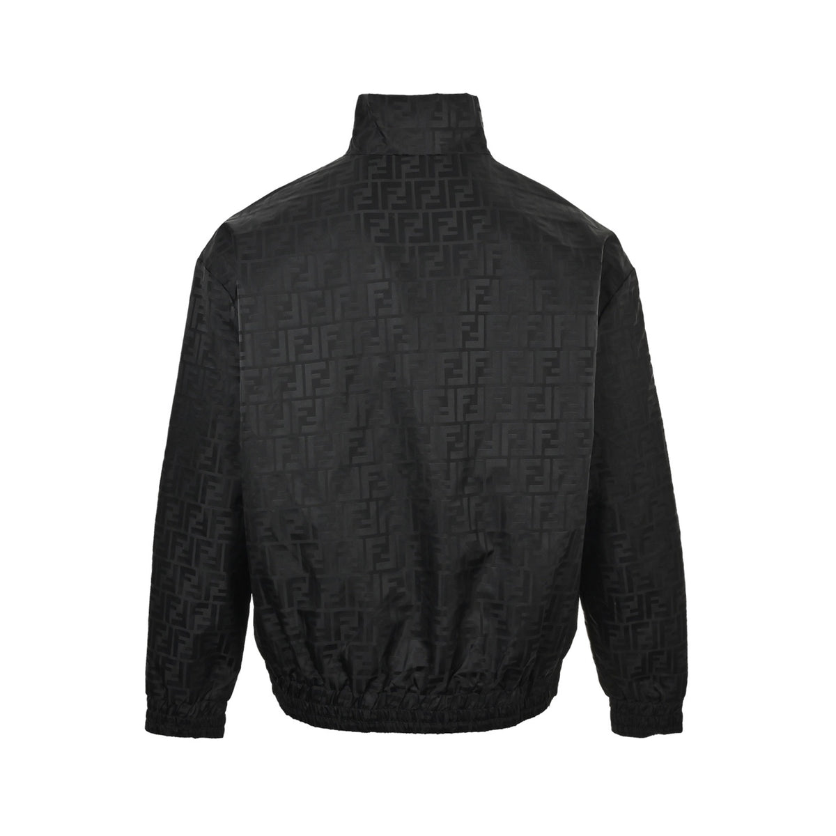 Fendi dark pattern all-over printed stand collar nylon jacket