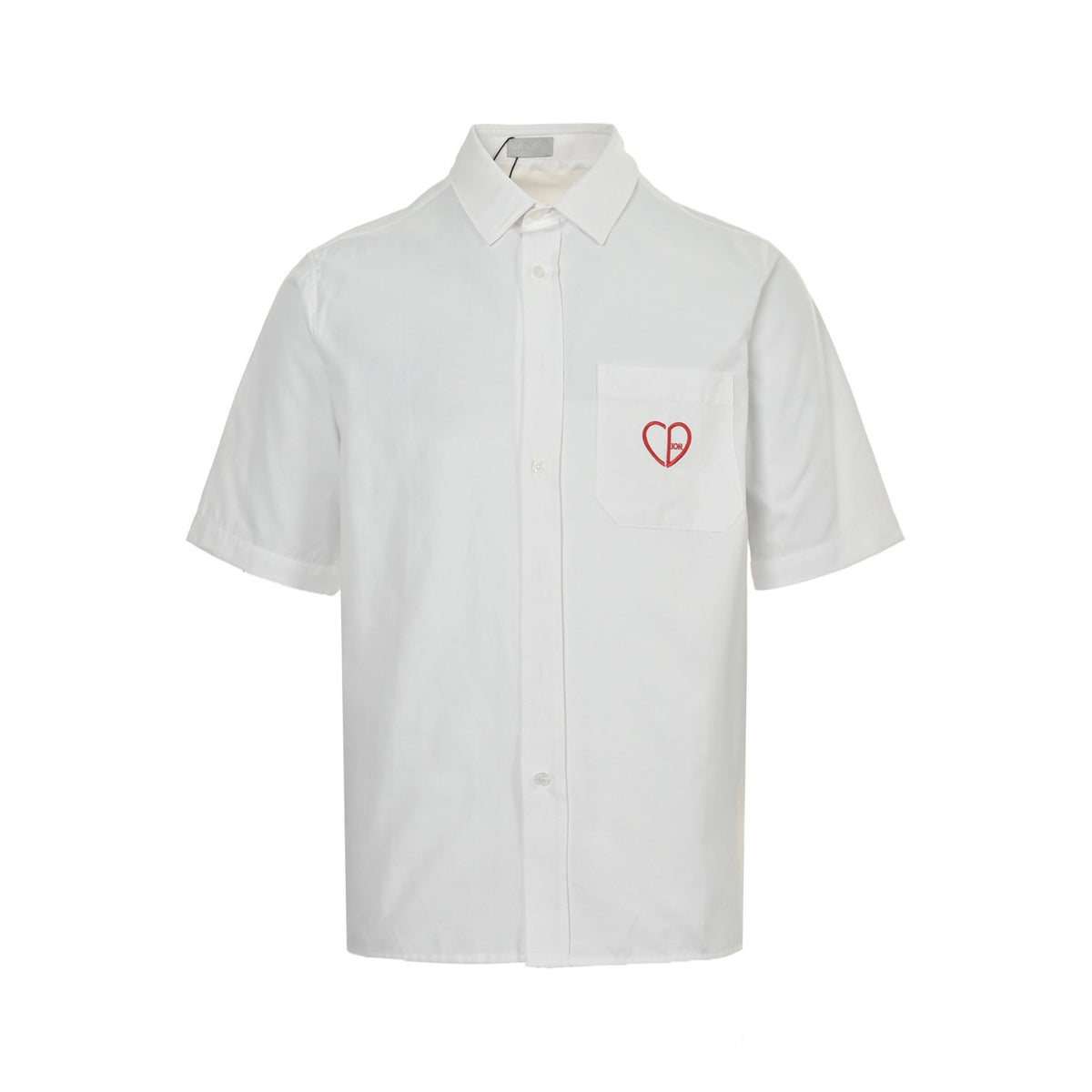 Dior 24ss Valentine's Day limited love embroidered short-sleeved shirt
