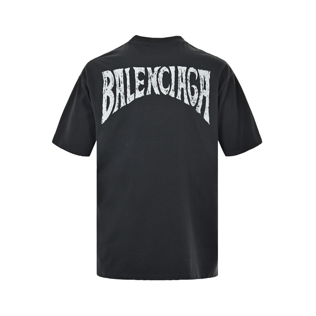Balenciaga/Balanciaga 24ss resort style back letter printed short sleeves