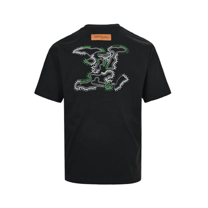 Louis Vuitton color block logo embroidered short sleeves