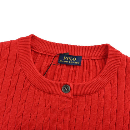 Ralph Lauren Classic Women's Cable Round Neck Knitted Sweater Cardigan