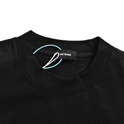 We11 Done Inkjet Simple Logo Distressed Printed Short Sleeves