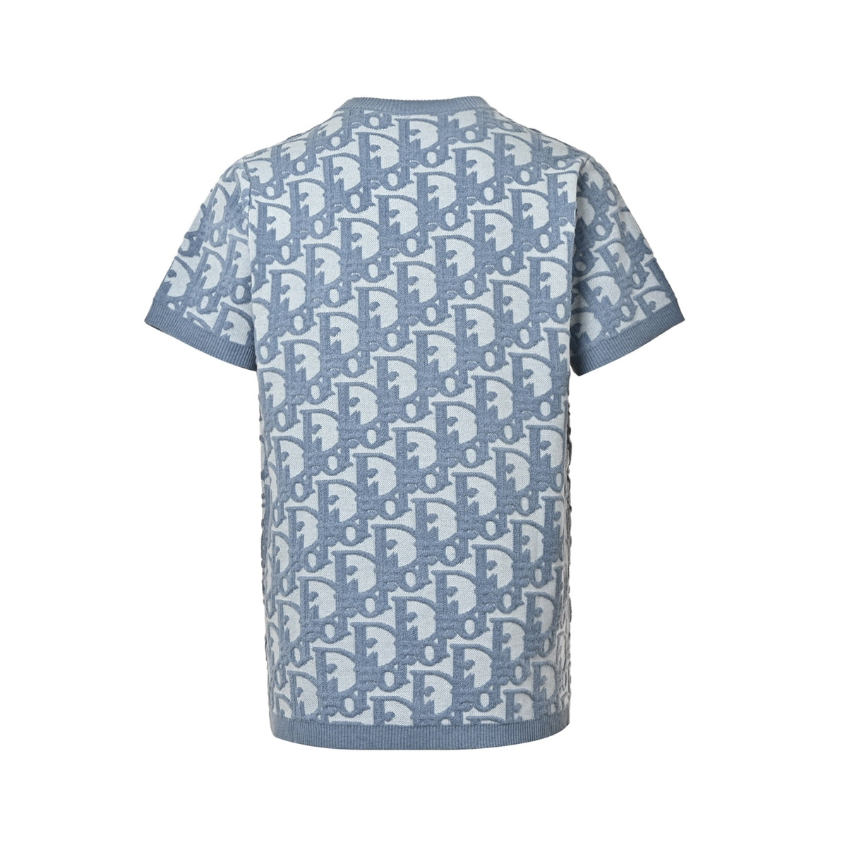Dior Oblique blue full flower presbyopic knitted short sleeves