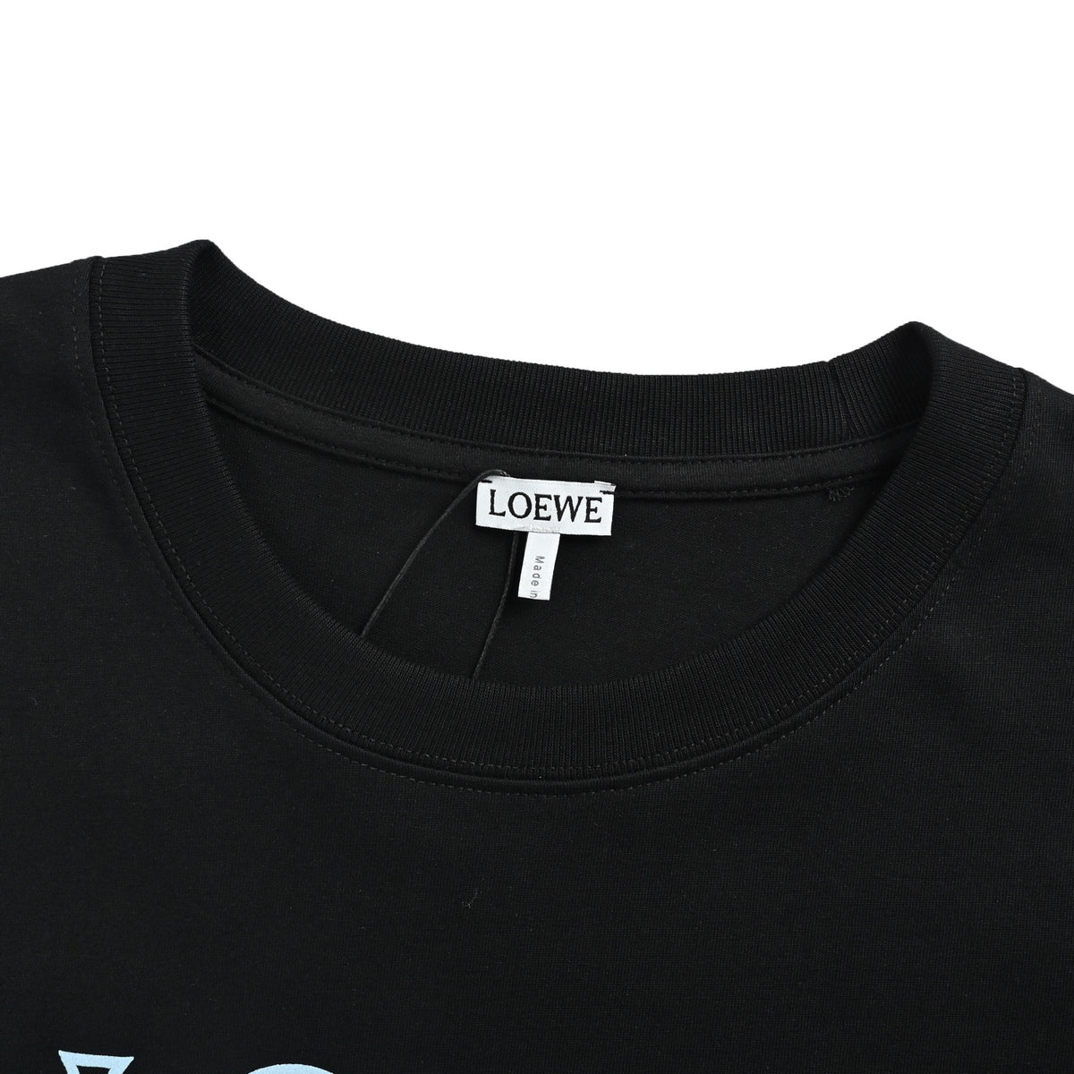 Loewe/Loewei Irregular Logo Contrast Color Foam Printed Short Sleeves