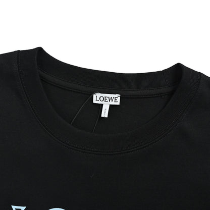 Loewe/Loewei Irregular Logo Contrast Color Foam Printed Short Sleeves