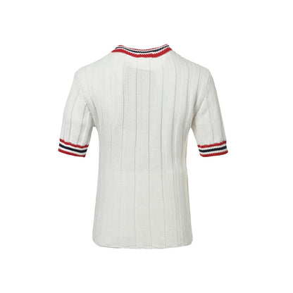 Miu Miu Logo preppy knitted short sleeves