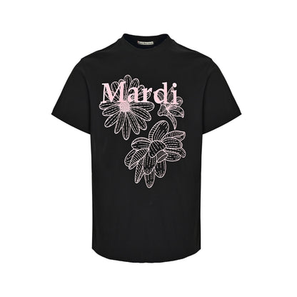 MARDI MERCREDI Korean style three flower daisy short sleeves