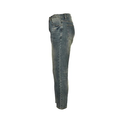Louis Vuitton 24Fw pumpkin embroidered jeans
