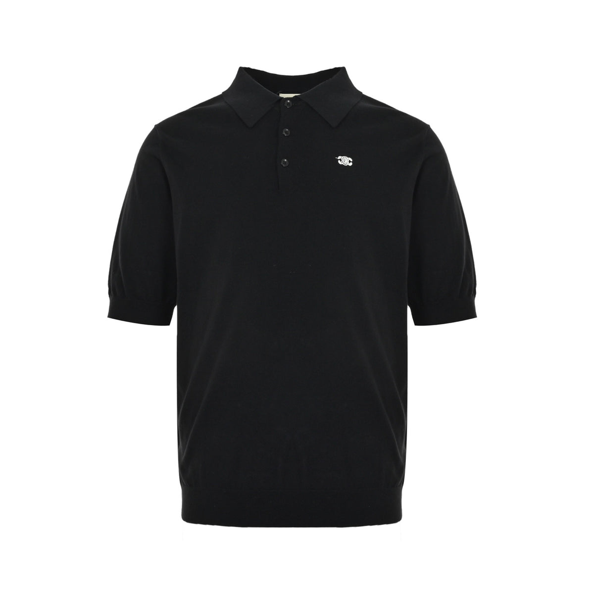 Celine Arc de Triomphe embroidered Polo short sleeves