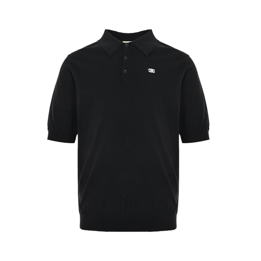 Celine Arc de Triomphe embroidered Polo short sleeves