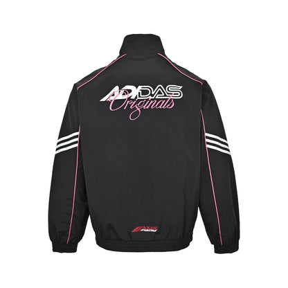 Adidas originals MOTO three-bar embroidered jacket