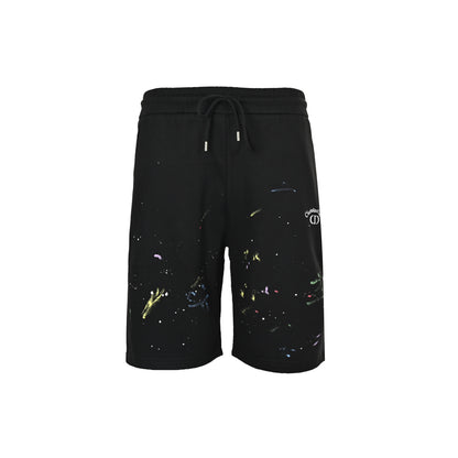 Dior inkjet graffiti embroidered logo shorts