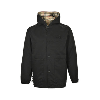 Burberry classic plaid silicone war horse reversible windbreaker jacket